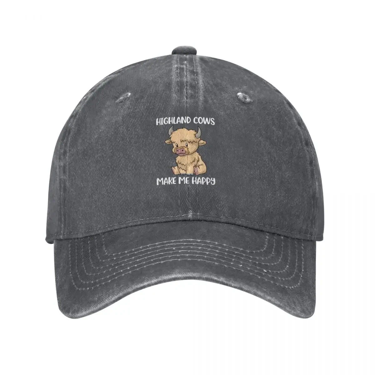 

Cute Highland Cow Spirit Animal Cow Messy Hair Baseball Cap Gentleman Hat New In Hat Women's Men's