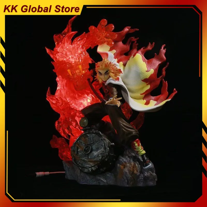 

39cm Demon Slayer Anime Figure JRengoku Kyoujurou Perimeter Model Collect Statue Desktop Decoration Ornaments Birthday Gifts Toy