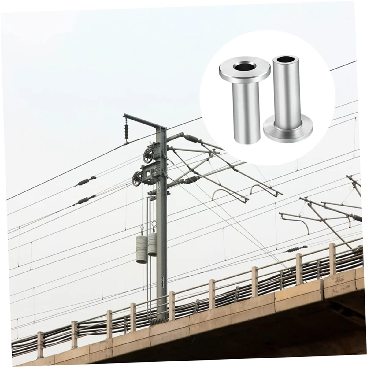 

AA98 Stainless Steel Protector Sleeves for 1/8Inch Wire Rope Cable Railing, Cable Railing Kit for Wood Posts DIY Balustrade