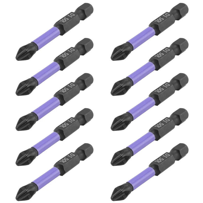 ABLL-PH2 แม่เหล็กชุดหัว Crosses ไขควงสว่านกระแทกสกรู 50 มม.ลื่นไขควงไฟฟ้าเครื่องมือทนทาน