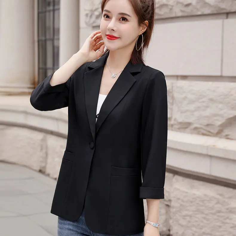 블레이저 젊은 여성 의류 흰색 반팔 유럽 미국 스타일 심플 더블 브레스티드 트위드 새틴 소매 프렌치