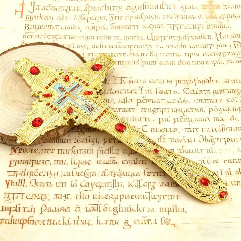 Retro-Stil Ostorthodoxes Kreuz Wanddekoration Geschnitztes Heiliges Kunstwerk für Gläubige Christen Zuhause Glaubensgebet Souvenir Geschenk – Detail 4