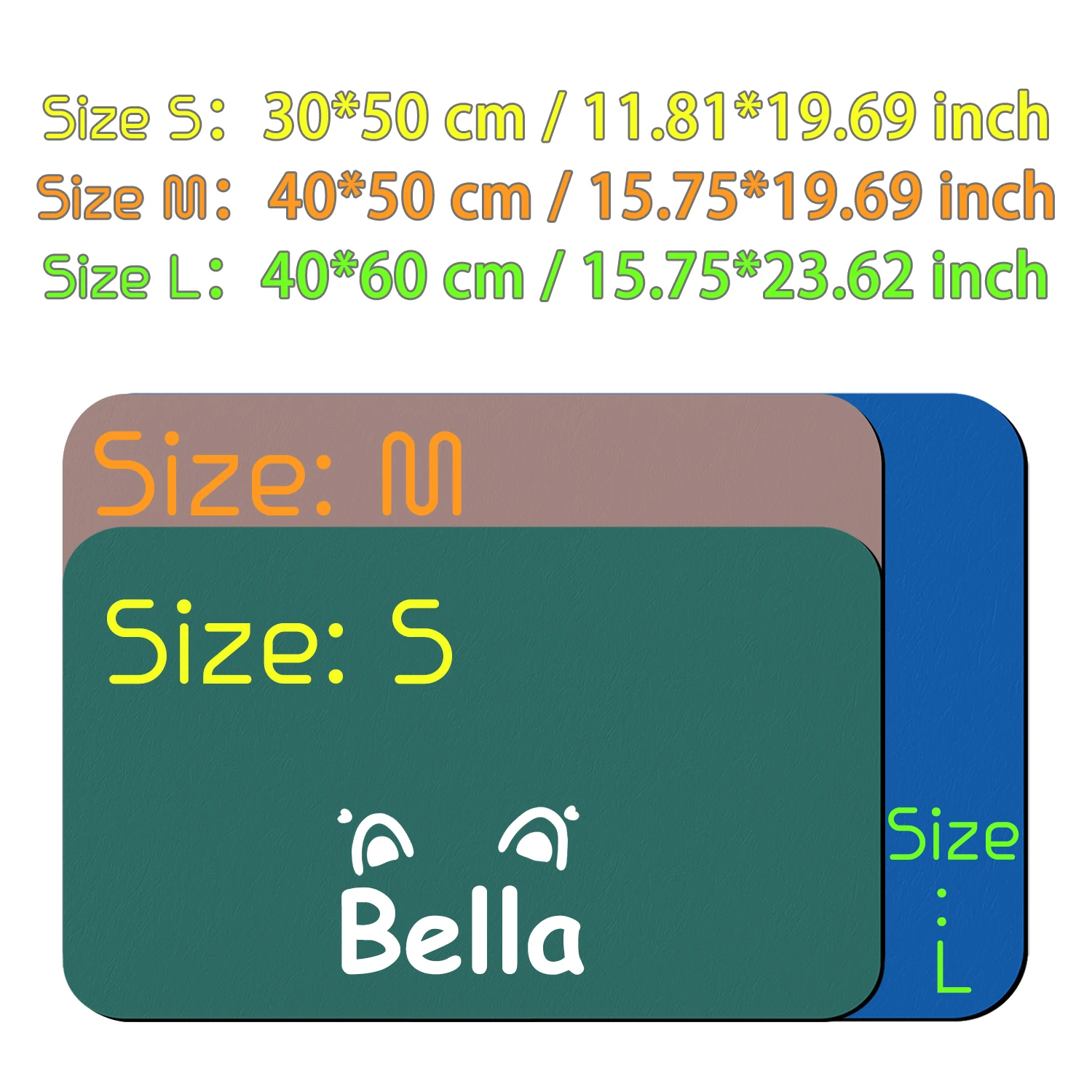Personalized Dog & Cat Feeding Mat Non-Slip Pet Food Mat Multi-Color & Pattern Options for Ideal Gift for Pet Dog Accessory