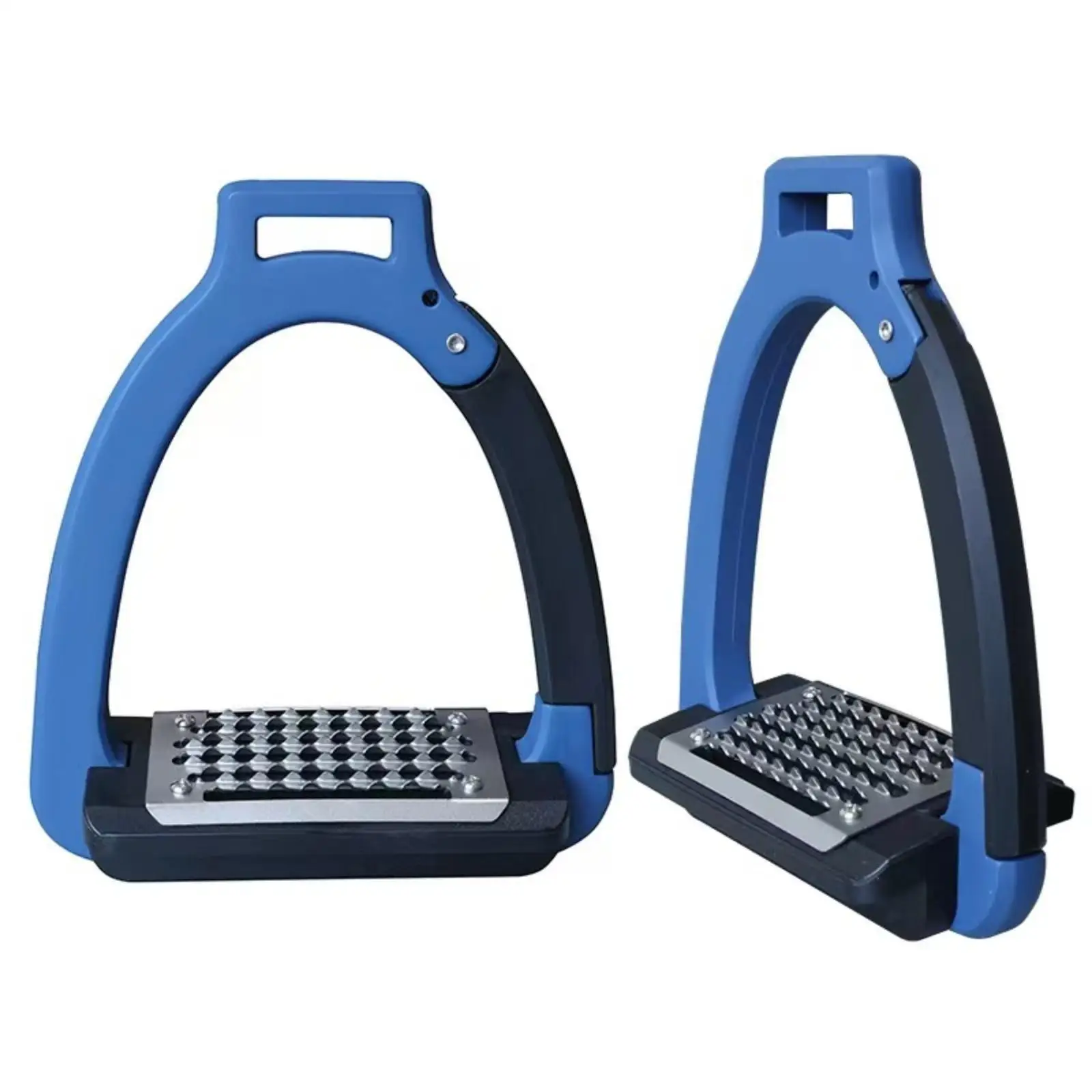 Safety Stirrups Raised Grip Points Anti-Slip Stirrups Blue for Adults