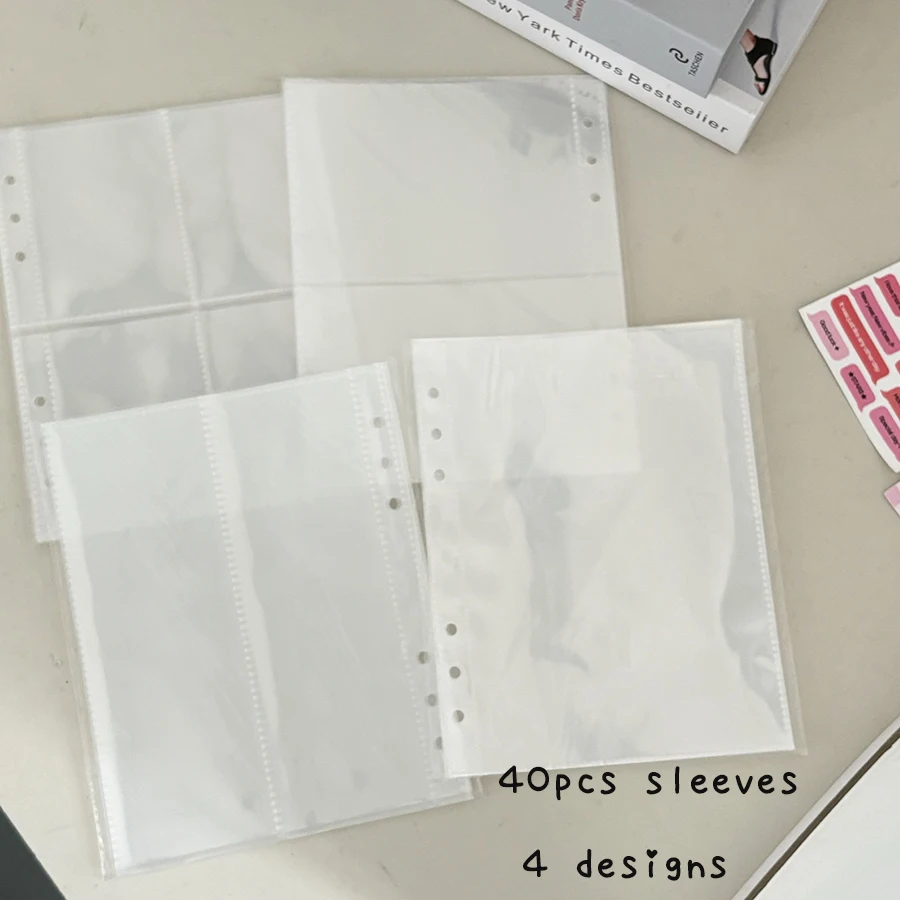 SKYSONIC A5 Loseblatt-Aufbewahrung, transparente Kartenalbumseiten, Reißverschlusstaschen zum Organisieren von Dokumenten und Fotos – Detail 6