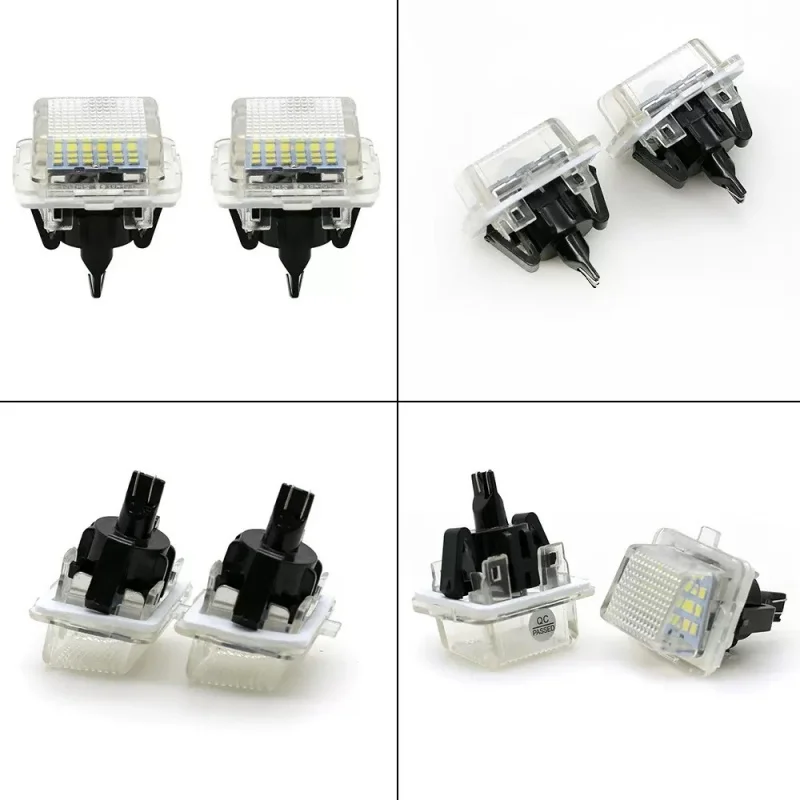 

2pcs Car LED License Number Plate Light White for Mercedes Benz W205 C180 W204 S65 W221 W222 W221 S300 S600CLA Auto License Lamp