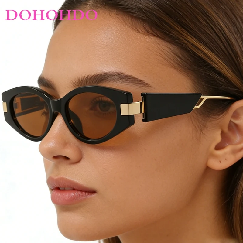 

Trendy Metal Small Oval Frame Men Sunglasses Punk Luxury Sun Glasses Women Summer Traveling Driving Shades Unisex UV400 Lunette