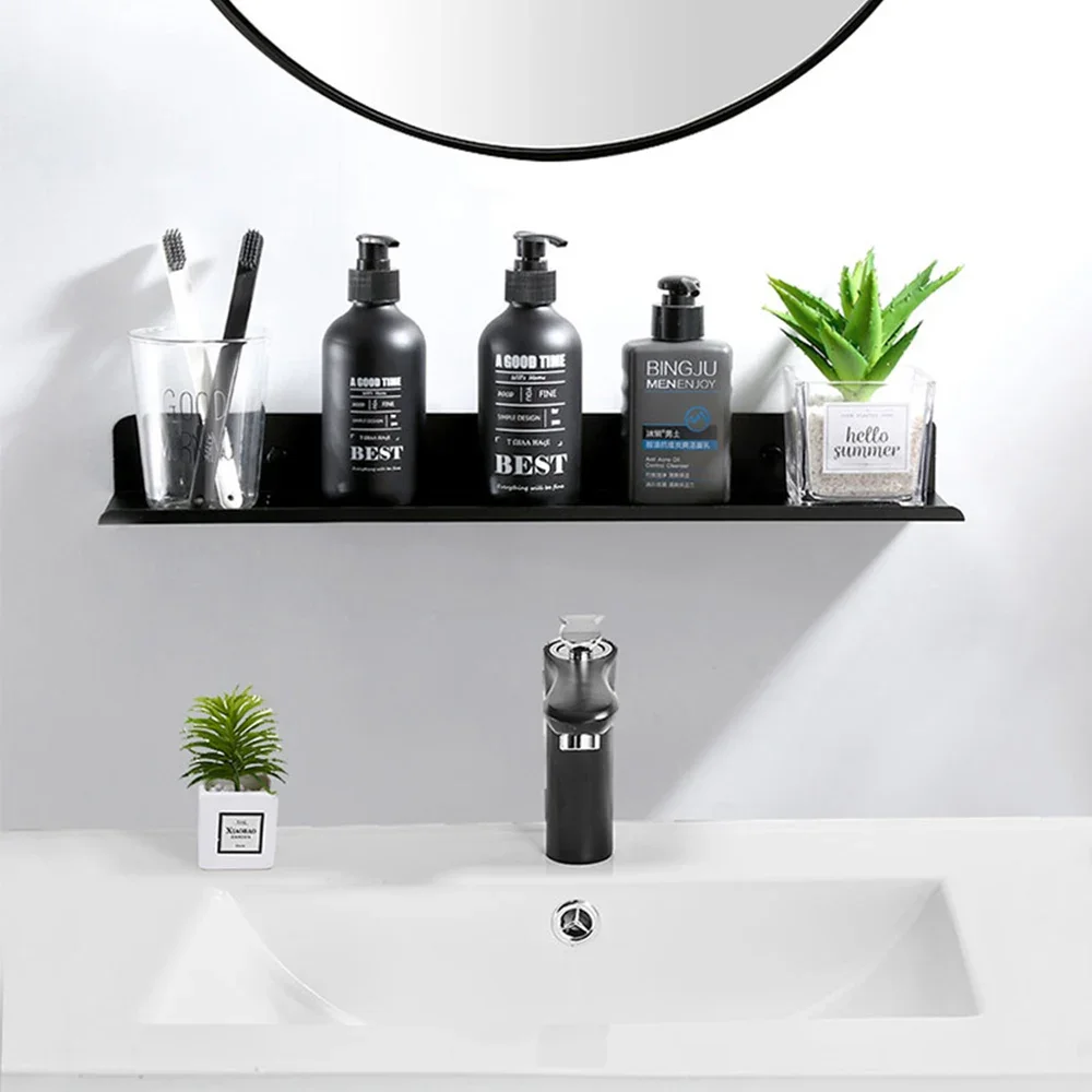 

Shower Caddy Rack Black Bathroom Shelves Bathing Storage Holder Kitchen Organizer Shampoo Bathroom Accessories Organizer Rack
