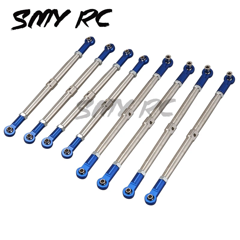 

8pcs Metal Push Rod Pushrod Link Rod Links Turnbuckle 5319X 5338R for 1/10 Summit Revo E-Revo 2.0 RC Car Upgrade Parts