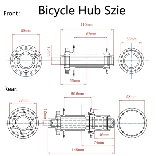 Imagen 2 del producto TANKE MTB Bike Hub BOOST 148 bujes de bicicleta 120 Click 6 garras rodamiento 32H 28H HG XD MS freno de disco Micro Spline 8 9 10 11 12 velocidades