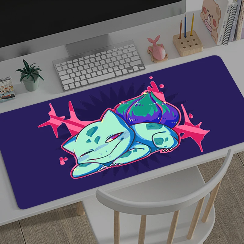 

Large Mouse pad P-Pokemons B-Bulbasaurs game player keyboard pad non-slip office study desk mat coaster PC HD Anime Mousepad