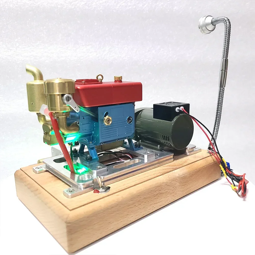 Micro Engine Model Engine with Generator 12v Mini Simulation Engine Model Toy