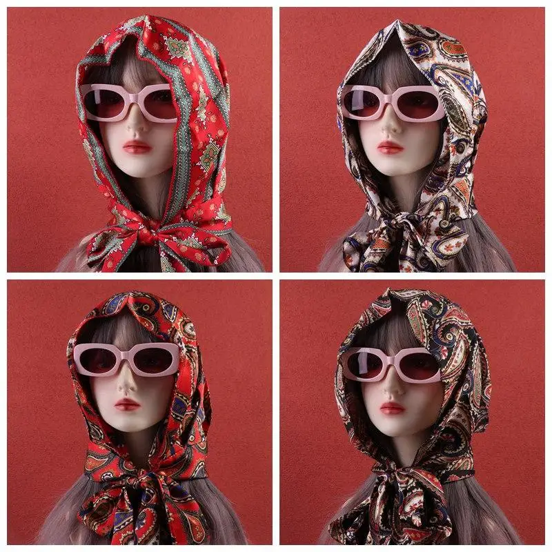 Kwiatowy szal plażowy w stylu boho chroniący przed słońcem, jednolity kolor, szale w stylu koreańskim, letni szalik, czapka, szalik przeciwsłoneczny, damskie chusty.