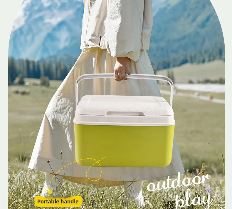 Cooler Bag Portable Cooler Bucket Outdoor Camping Storage Box Cold Fresh Lunch Bag Car Commercial Travel Bag Ice Crystal Stall