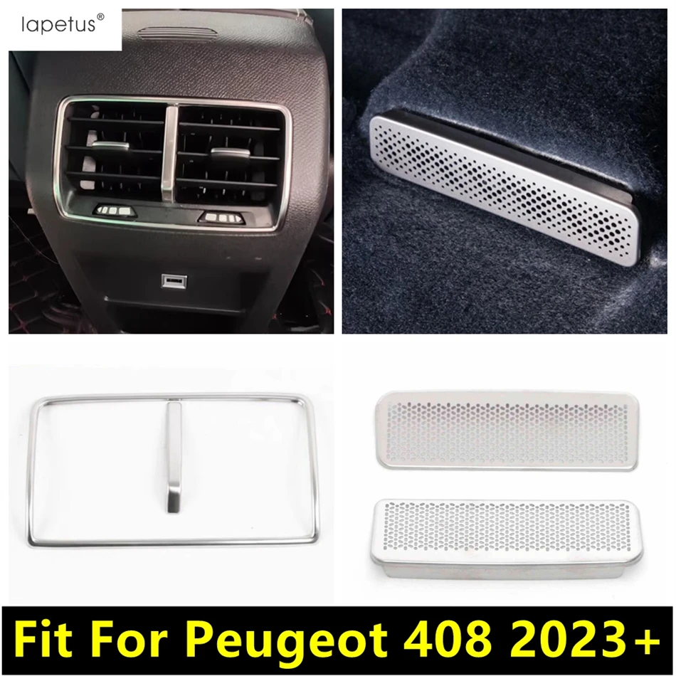 

Rear Armrest Box Conditioning AC Vent / Under Seat Floor Air Heater Outlet Dust Cover Accessories For Peugeot 408 2023 2024 2025