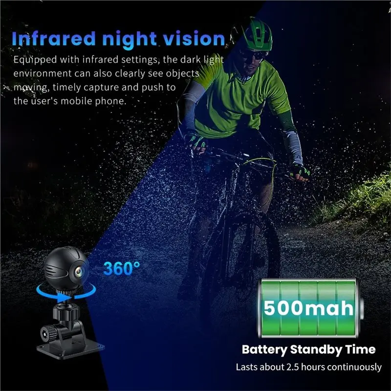 A98T Wifi Security Camera Mini Outdoor Night Vision HD