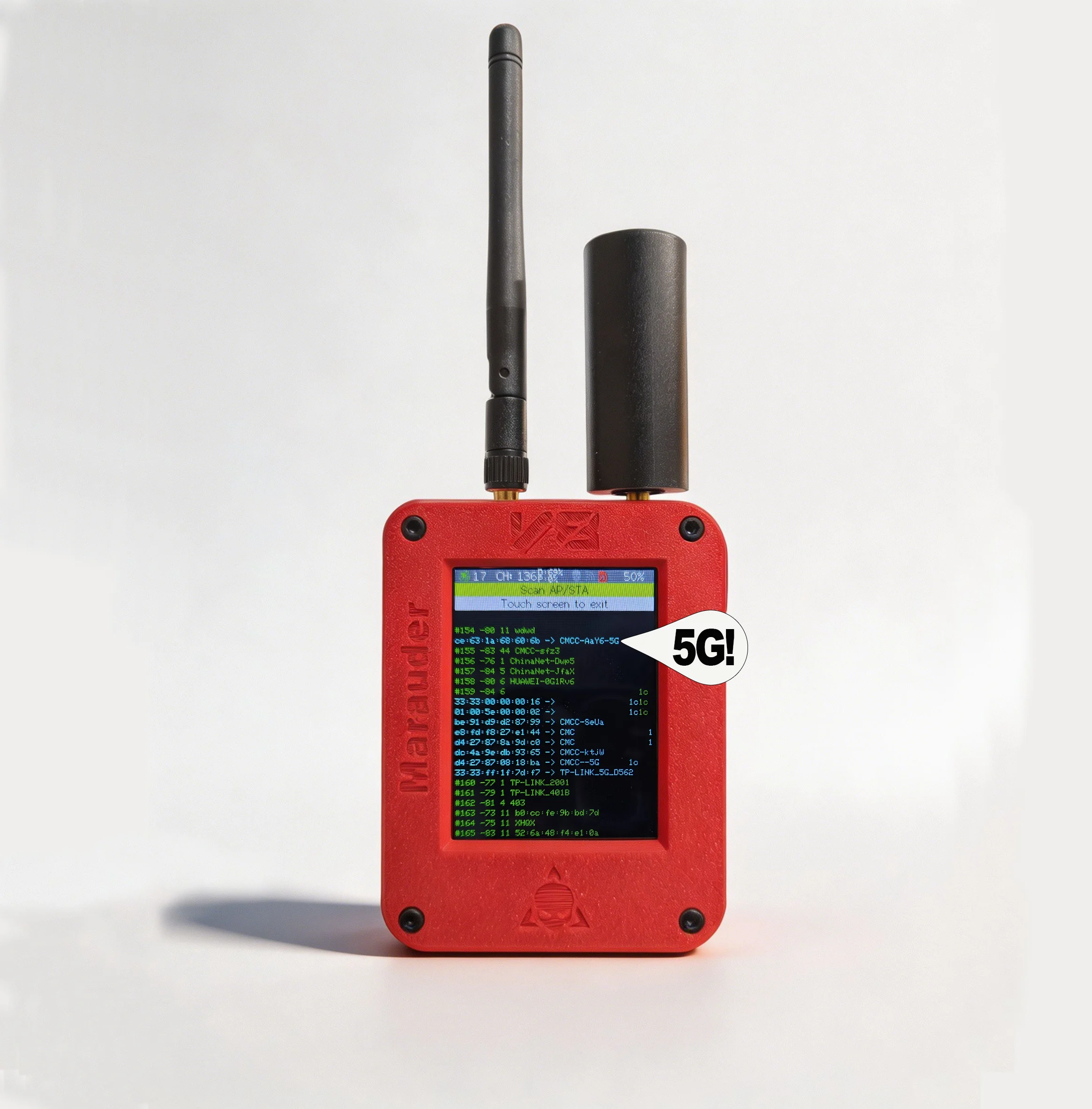 ESP32 Marauder V8 Predator ESP32-C5 2.8 Inch Touch Display Dual Band WiFi Bluetooth GPS Support 2.4G & 5G Signal Wireless Tool