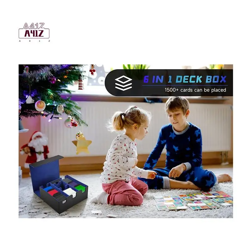 

A41Z-Card Storage Box For Trading Cards, Magnetic Closure TCG Storage Box For MTG, Yugioh, And Sports Cards