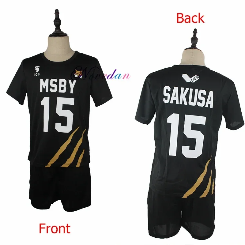 أزياء Msby Black Jackals التأثيرية أزياء Haikyu للكرة الطائرة نادي Nekoma Karasuno ملابس رياضية للمدرسة الثانوية زي جيرسي MN1