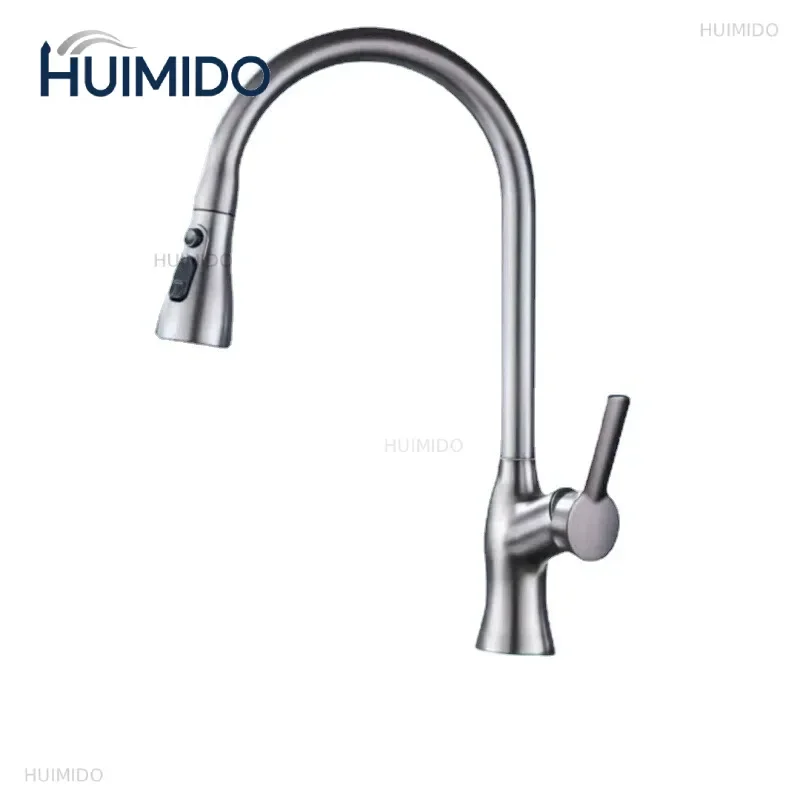 Kitchen Faucets Pull Out Mixer Taps Hot Cold Water Accessories Deck Mounted Stream Sprayer Cooking iron for the kitchen