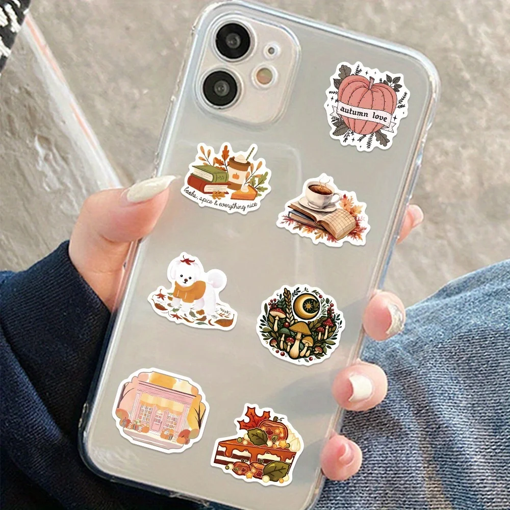 50 قطعة أوراق القيقب الخريف ملصقات موسم الحصاد الذهبي ملصق مائي لتقوم بها بنفسك مجلة كتيب الغيتار الأمتعة الثلاجة ملصقات للمراهقين هدية