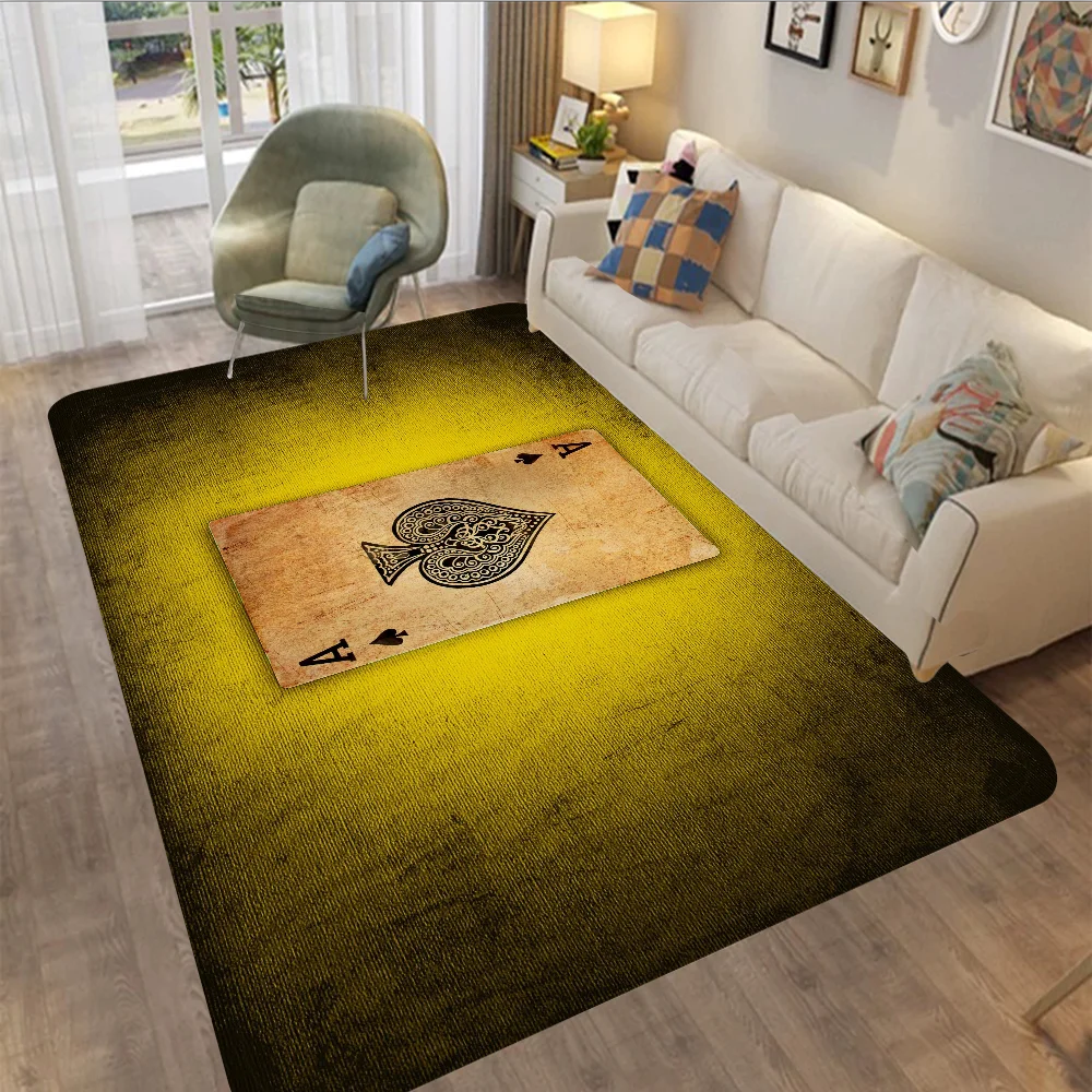 Playing Card Room Mats Cheaper Anti-slip Modern Living Room Balcony Printed Household Carpets