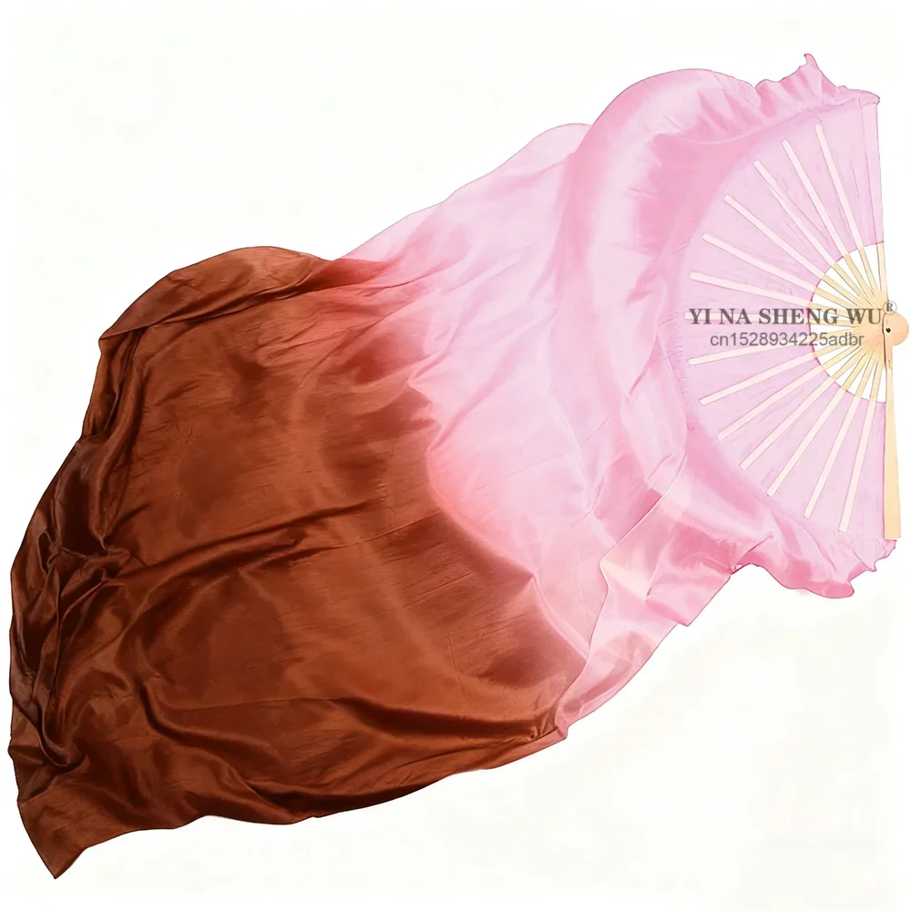تعزيز الجملة 1 زوج الحرير الحقيقي الرقص الشرقي الحجاب الكلاسيكية حجم الخيزران مروحة الحجاب راقصة عرض الأداء الدعائم تخصيص جديد #1