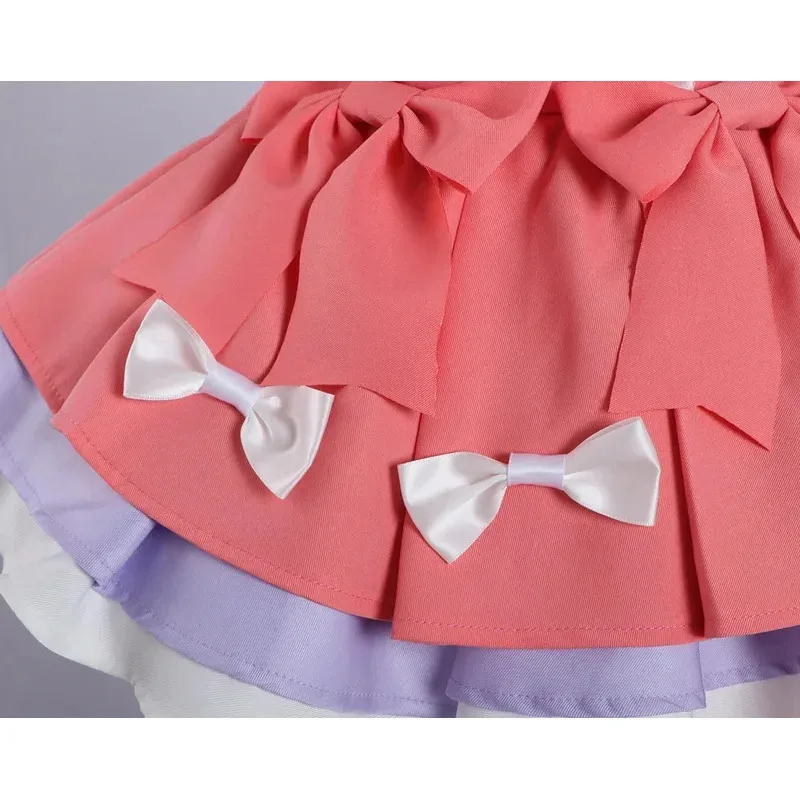 

Lily Barrier Cosplay Game Identity V Costume Wig Cheerleader Rabbit Girl Uniform Pink Dress Party Role Play Outfit for Women2