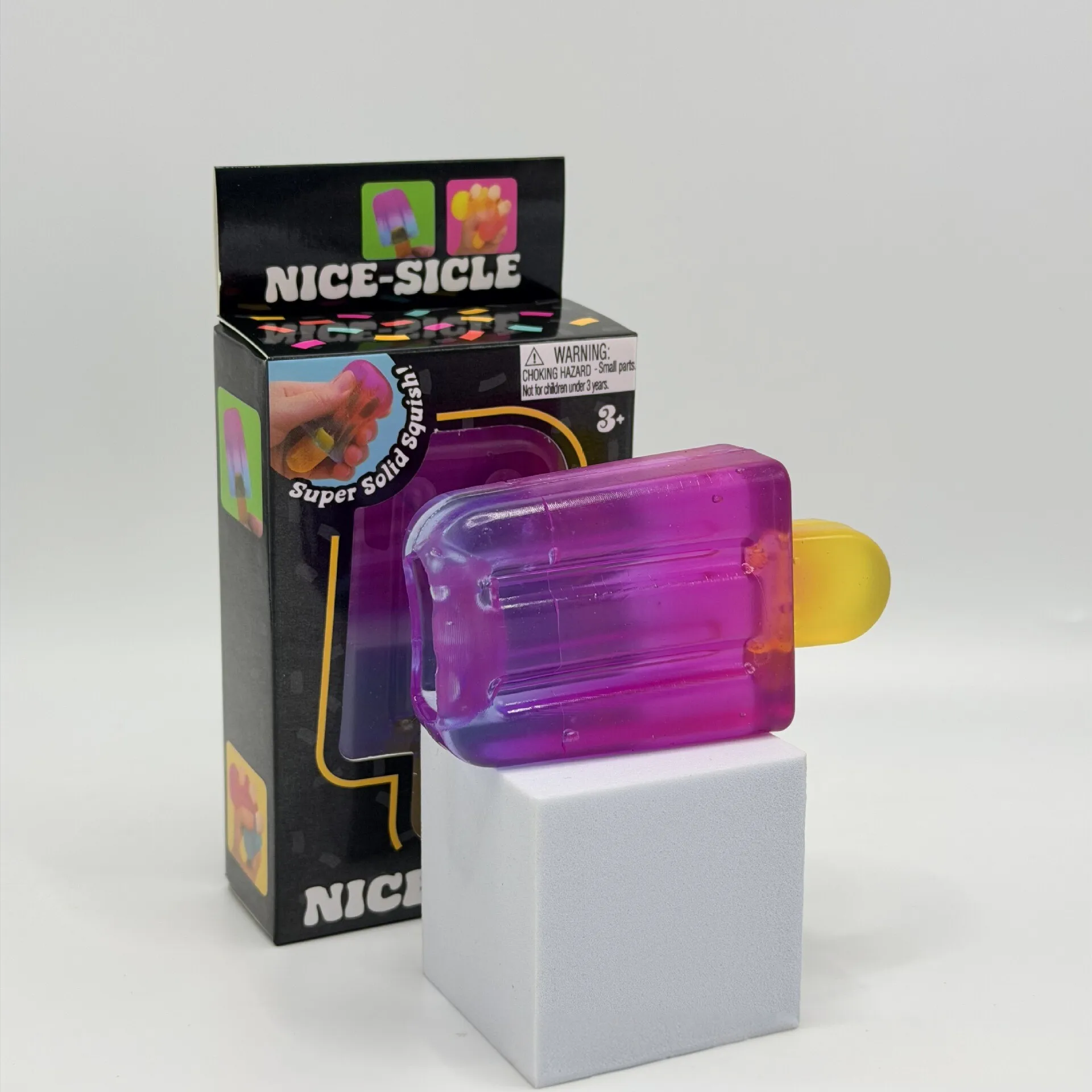 Gradient Liquid Filled Popsicle Squishy Toy Stress Relief Hand Squeeze Gadget Desktop Ornament für Geburtstags- und Feiertagsgeschenke