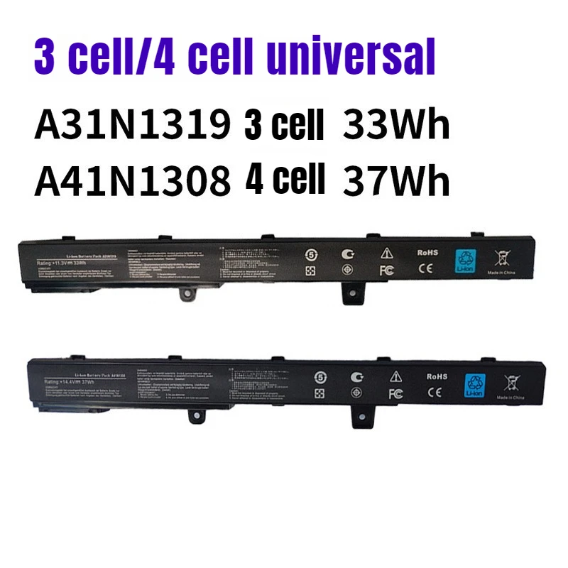 A31N1319 A41N1308 14.4V 2500mAh Laptop Battery for Asus X451C/CA/M/MA X451E10007CA X451MA2910 X551C/CA X551X1007CA