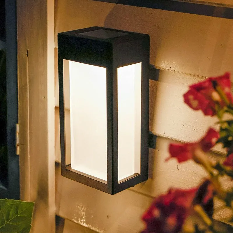 Stainless Steel Solar Lamps Modern Minimalist Outdoor Light Courtyard Garden Waterproof Lighting Lamp Automatic Switch Lights
