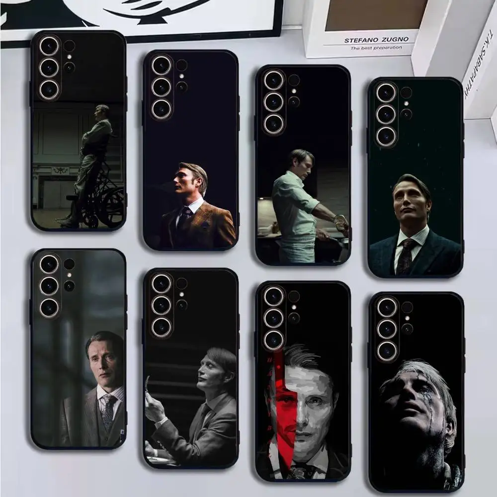 

TV H-Hannibal Phone Case For SamsungS25,24,21,22,23,30,Ultra,20,Plus,Fe,Lite,Note,10,9,Soft Black Cover