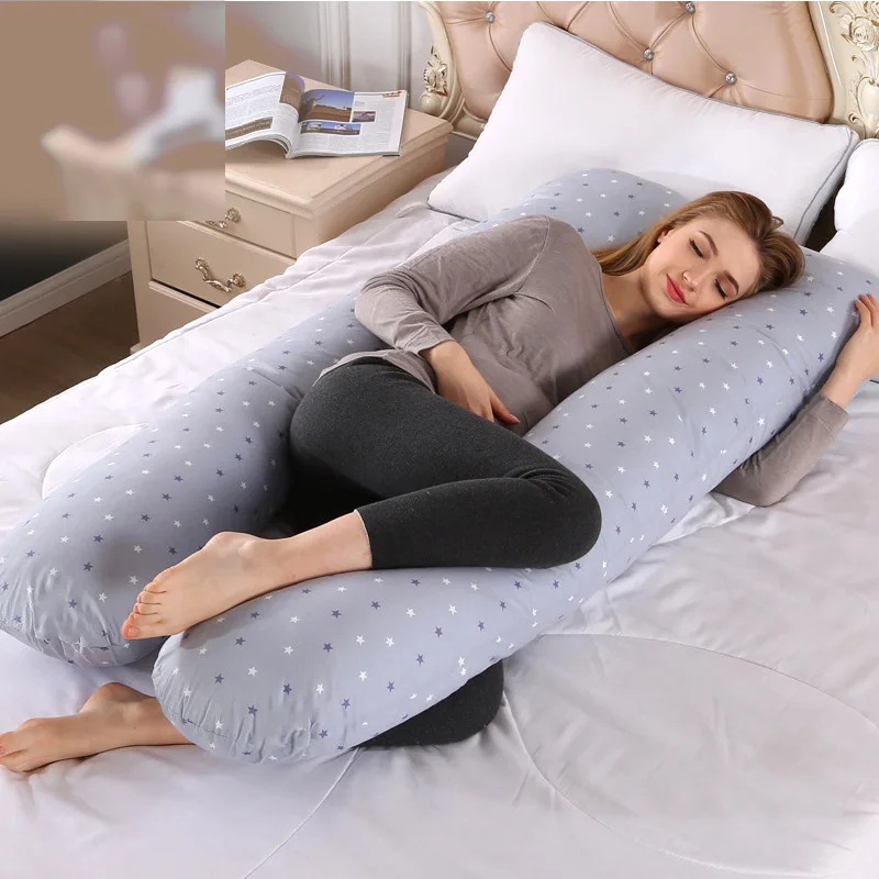 وسادة حمل على شكل حرف U مسند ظهر الخصر دعم متعدد الوظائف كرسي داعم للفقرات القطنية وسادة نوم جانبية للنساء الحوامل #1