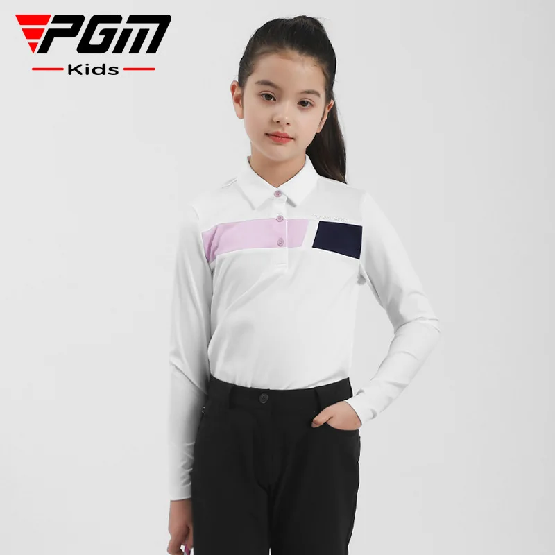 

PGM Children Golf Clothing Girls Long Sleeve T-Shirts Comfortable Soft Skin-Friendly Fashion YF546 Wholesale