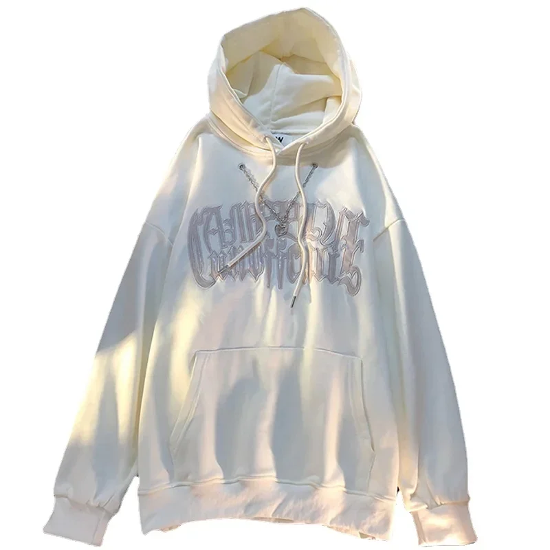 Women's Hoodie Spring Winter Korean Loose Couple Chain Pullover Oversize Loose Hip Hop Hoodies Women Sweatshirt Men Streetwear