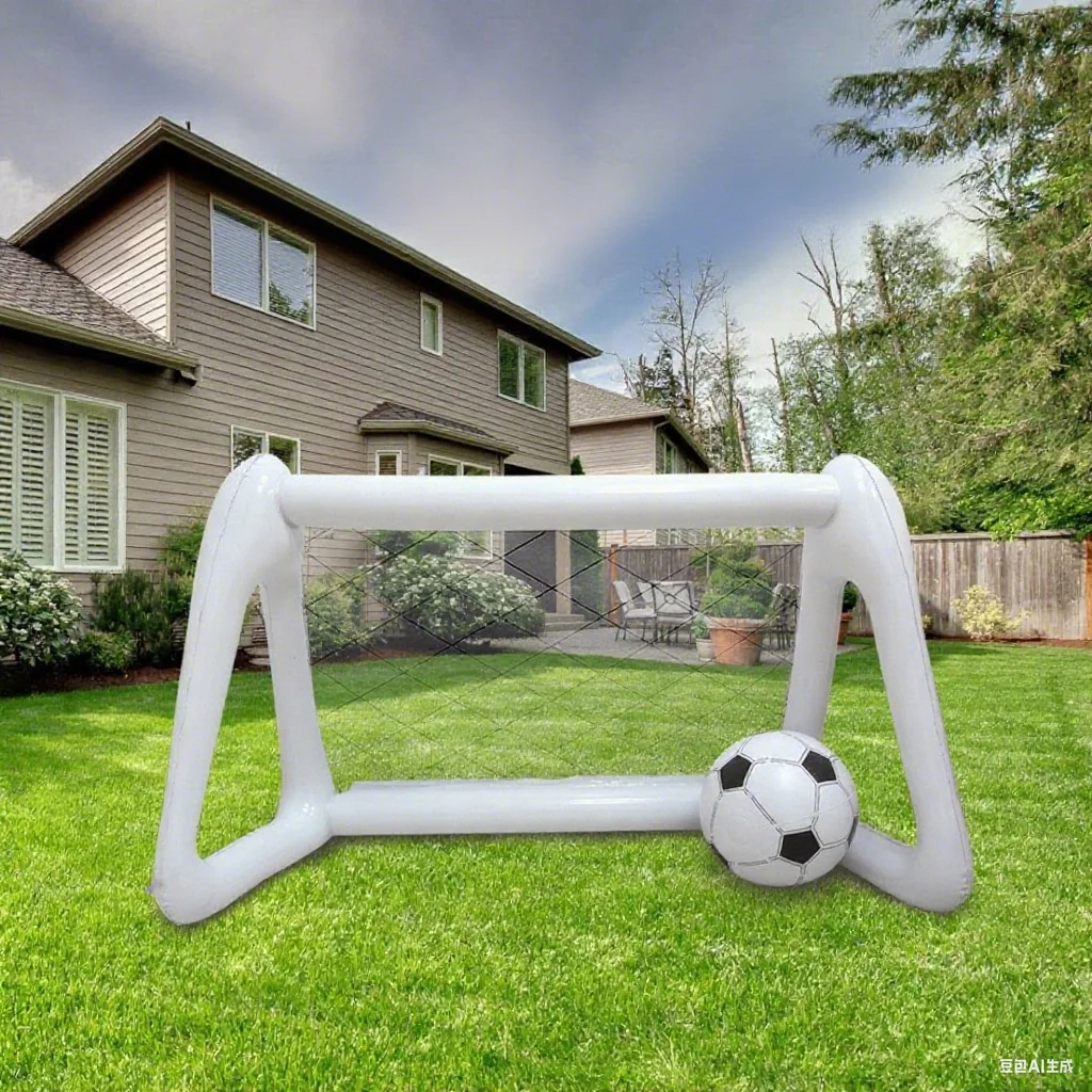 Set di cornici per porta da calcio gonfiabile portatile per bambini Mini gioco genitore-figlio interattivo all'aperto con porta da calcio netta