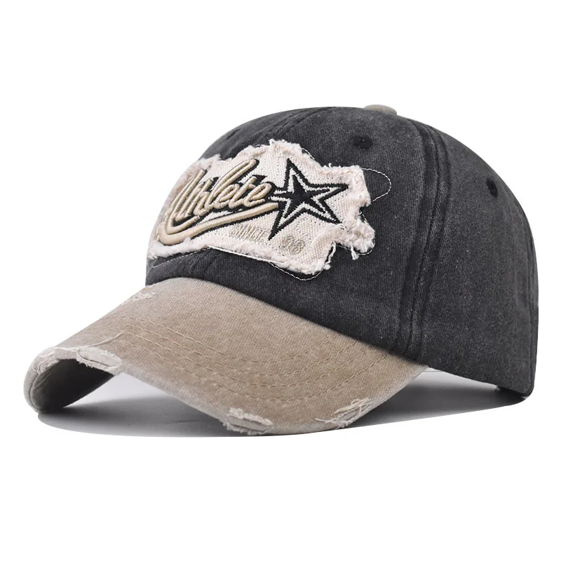 

New Style Unisex Baseball Cap ATHLETE Letter Star Embroidery Dad Hat Women Men Outdoor Washed Cotton Cap