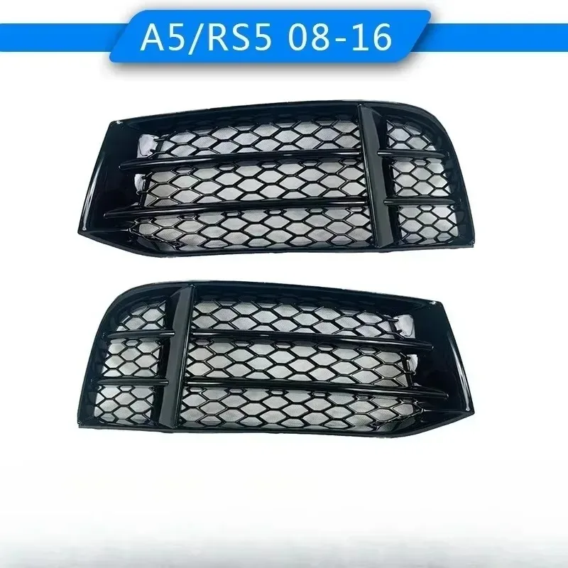 

New Car Fog Light Grill Cover For Front Bumper Grille HONEYCOMB 8T0807681F Glossy Black for A5 S5 RS5 B8.5 2008 2009 2010