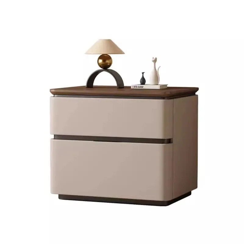 

All solid wood light luxury bedside table two pumping high-end locker 2025 new modern simple storage cabinet bedside cabinet