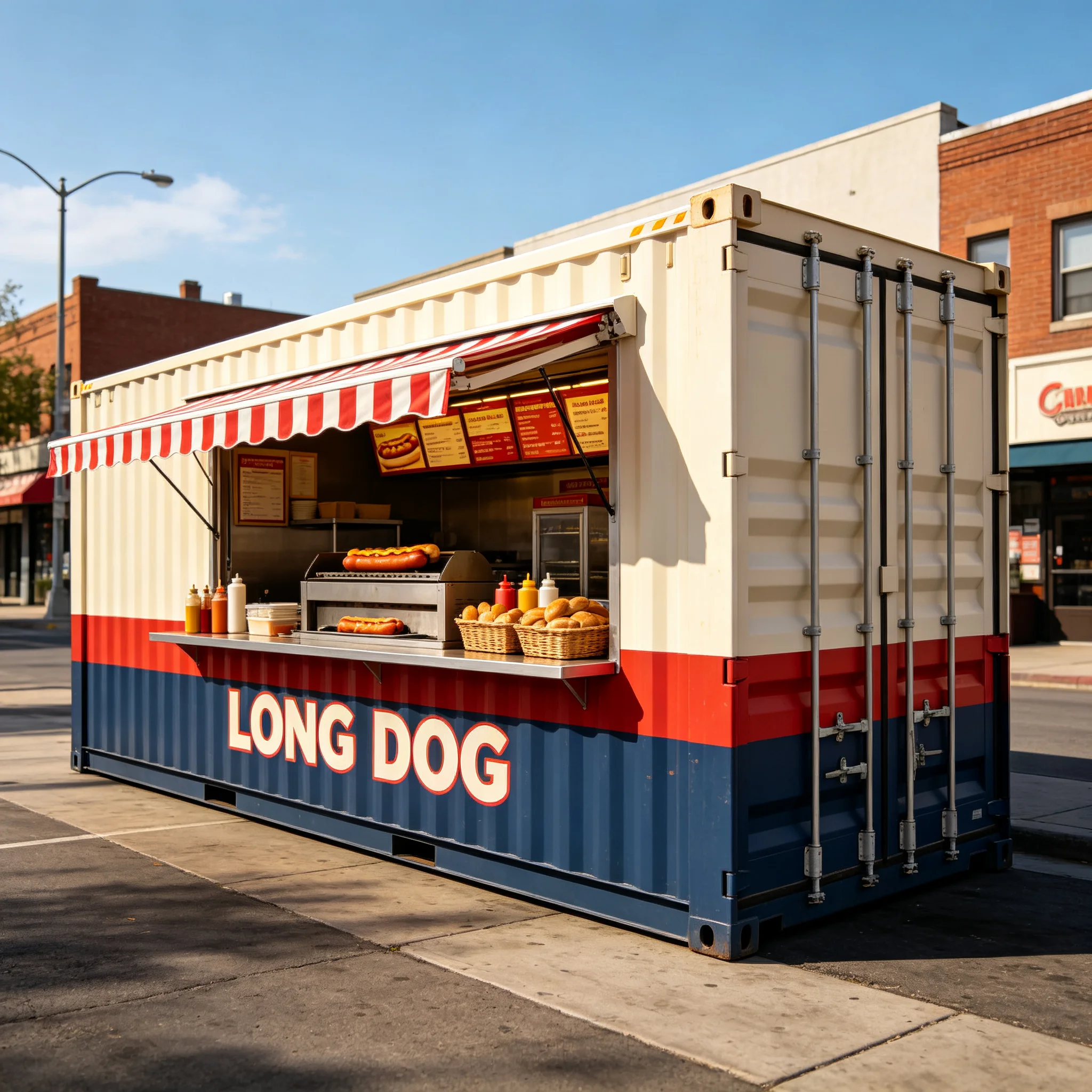 Multipurpose Container Shop Custom Outdoor Retail Kiosk with Service Windows and Stainless Steel Interior