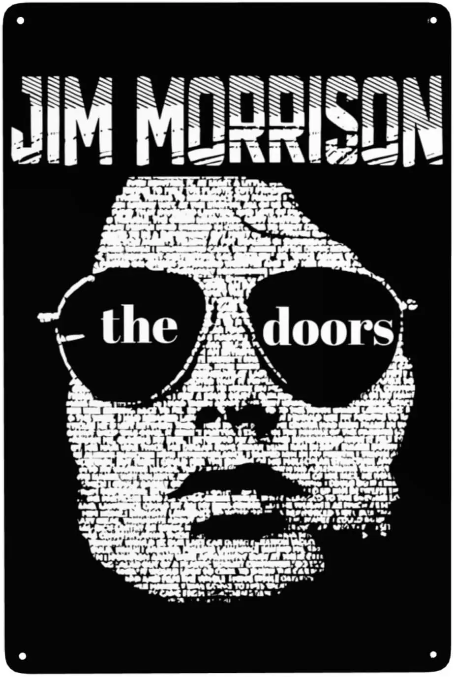 Plaque Jim Music Morrison 3d Printing Metal Poster Wall Decor Vintage Metal Tin Sign 8x12 Inch