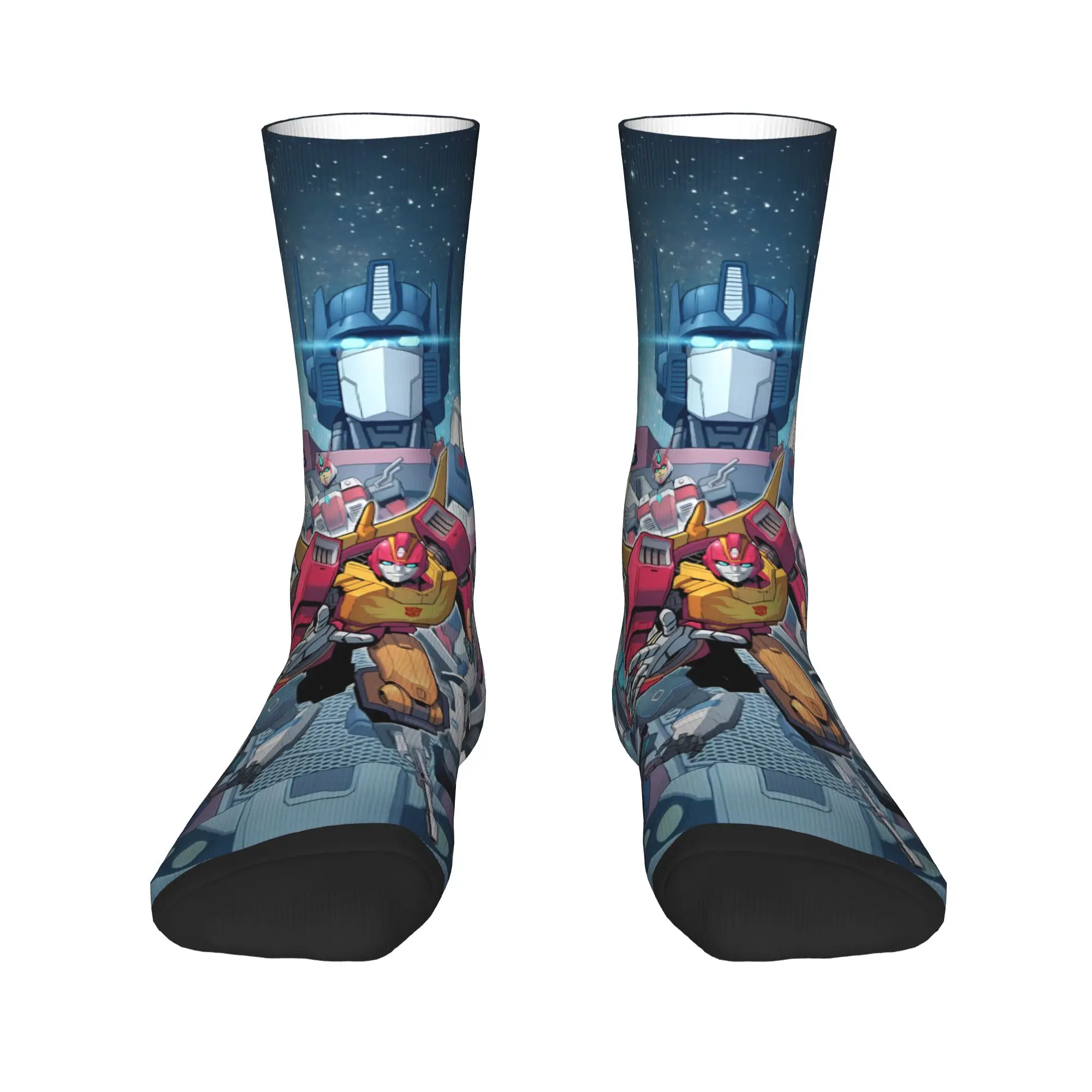 Transformered Cartoon Stockings 3d Printing Pattern Funny Socks Autumn Anti Sweat Socks Men Skateboard Quality Socks