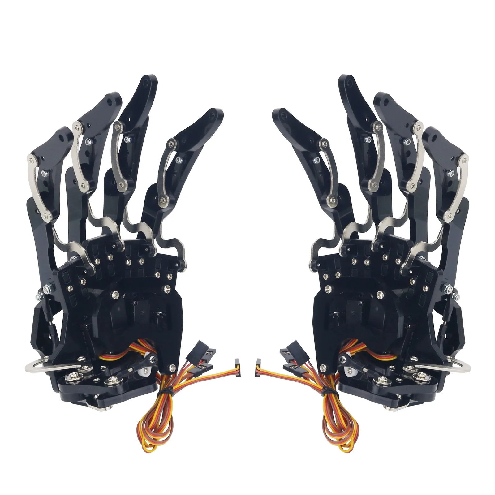 

Robot Mechanical Claw Clamper Arm Five Fingers Right Hand & Left Hand with Servos for Robot DIY Assembled