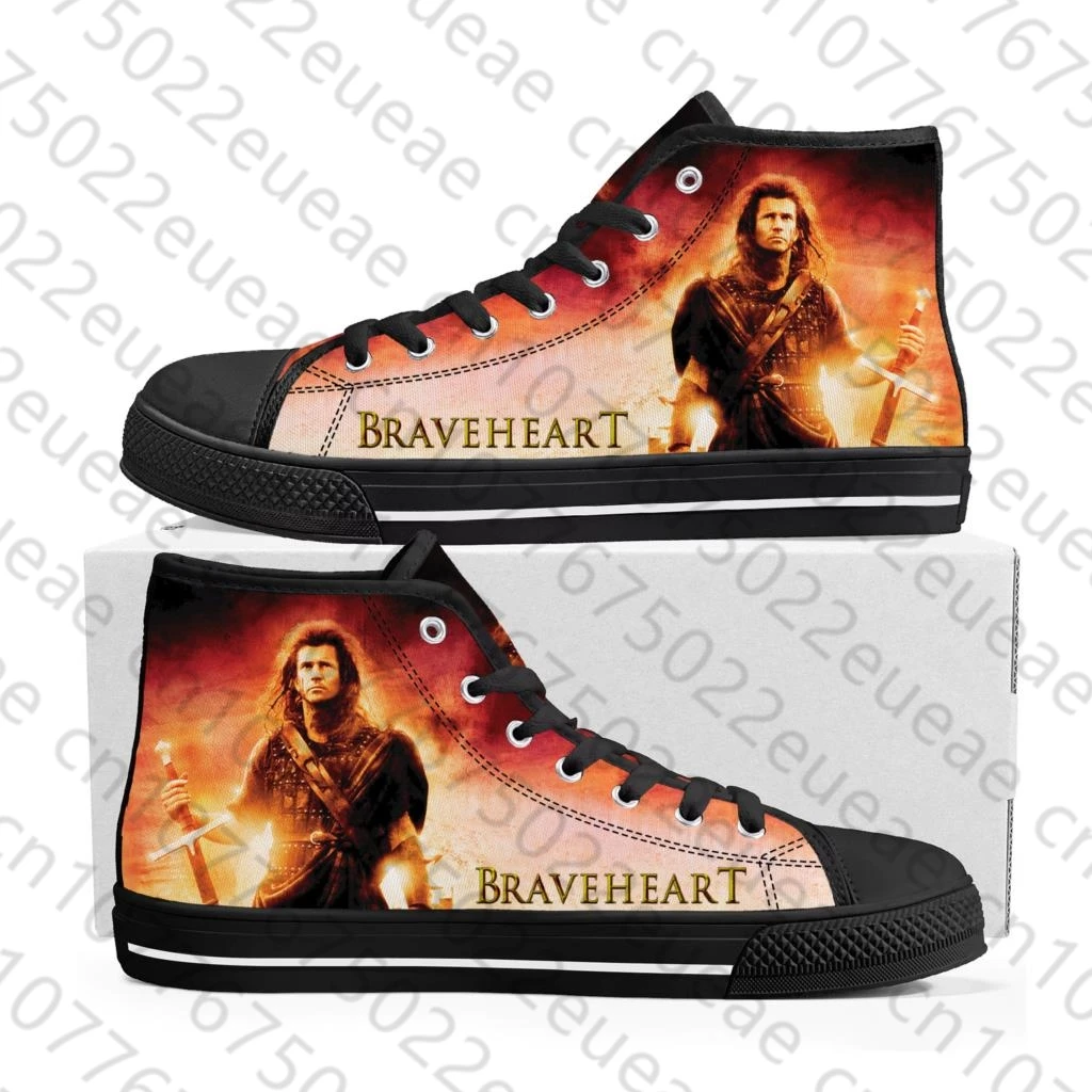 Braveheart High Top Sneakers Mens Womens Teenager High Quality William Wallace Canvas Sneaker couple Shoe Casual Custom Shoes