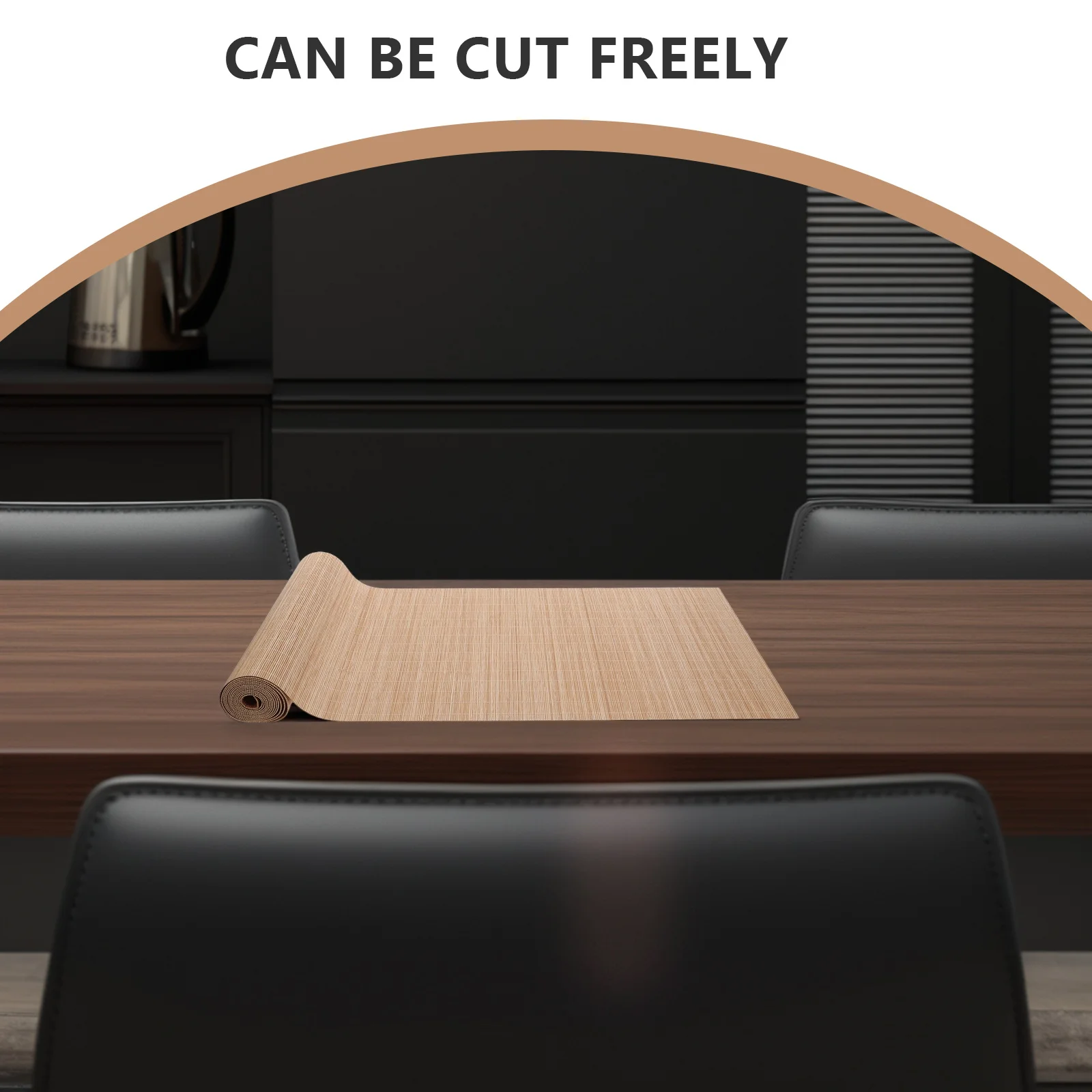 Tapete de comedor cortable con corredor de bambú, manteles individuales resistentes al calor para mesa de cocina, manteles de bambú de estilo granja