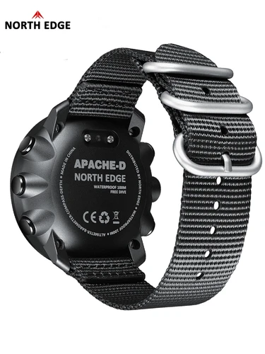 Imagen 2 del producto NORTH EDG APACHE-D Reloj de buceo digital gratuito para hombre Relojes deportivos al aire libre Barómetro de altitud Brújula Hora mundial Resistente al agua 100 M