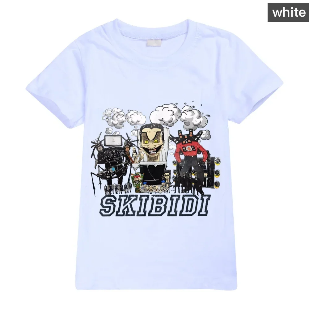 Cartoon Skibidi Toilet Tshirt Kids 3D Coloful Streetwear Teenager Boys New Game Speakerman T-shirt Baby Girls Fashion Summer Top