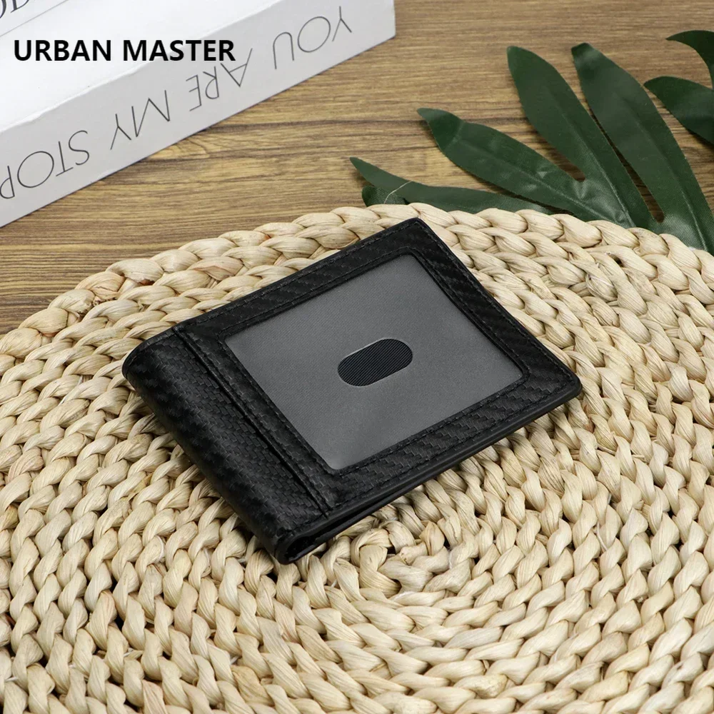 

URBAN MASTER Genuine Leather Short Wallets for Men Thin Card Holder Casual Simple Zipper Coin Purse Bifold Wallet 2237