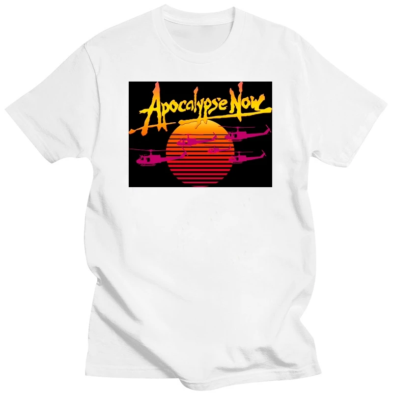 Fashion 80s Movie Apocalypse Now Tshirt Men Crewneck Short Sleeve Vietnam War T-shirt Pure Cotton Tee Shirts  Gift Clothing