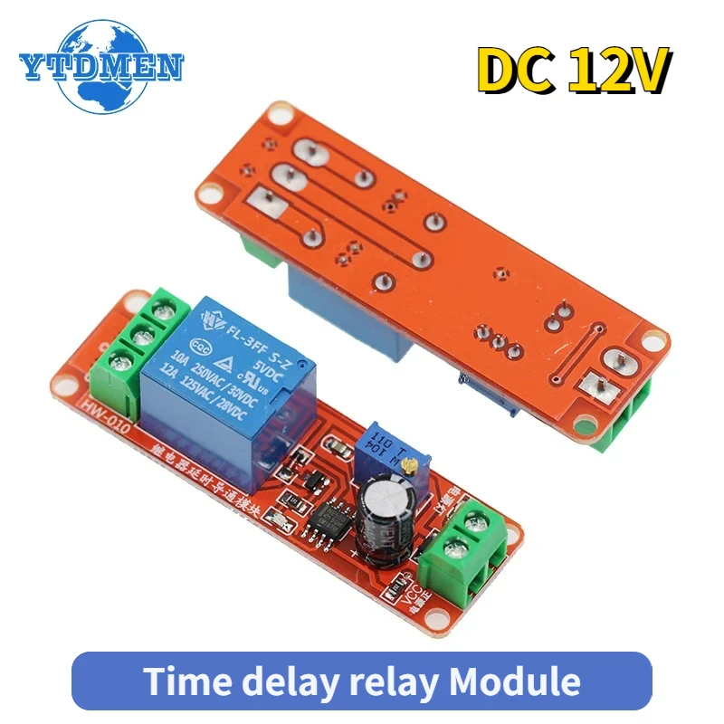 NE555 DK555 Timer Switch Adjustable Disconnect Module DC 12V Time Delay Relay Module Shield 0~10S